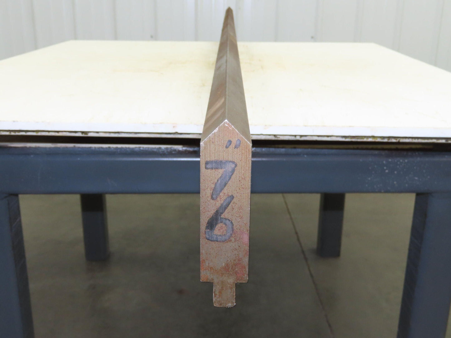Press Brake Punch Die 75-15/16" Long 85° V 1/2" Tang 1-1/16" W 3-3/4" H
