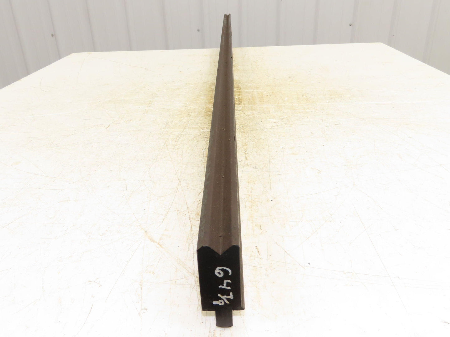 Press Brake Die 64-15/16" Long 90° V 1/2" Tang 1-1/8" W 2-9/32" W