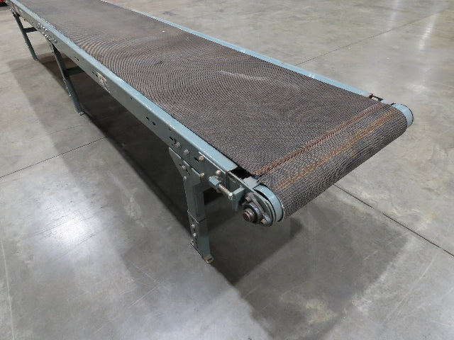 Hytrol 28"x 15'L Slider Bed Conveyor 24" Grip Belt 460V End Drive 34 FPM