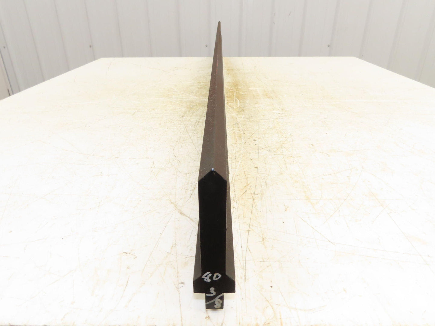 Press Brake Punch Die 80-3/8" Long 90° V 5/8" W 3-3/4" H 1/2" Tang
