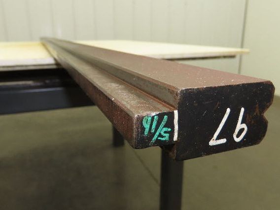 Press Brake Die 97-1/16" Long 90° V 1/4" W 5/32" Deep 1-3/4" H 1/2" Tang