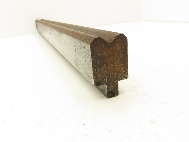 Press Brake Die 27-1/2" Long 90° V 5/8" W 5/16" D 1-3/4" H 1-1/2" Wide 1/2" Tang