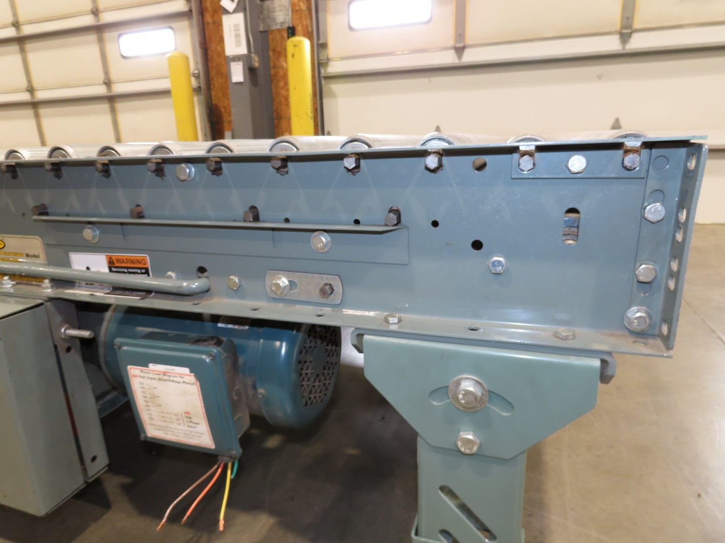 Hytrol 56"x 8' Belt Drive Pallet Conveyor 1.9" Roller 53"BF 460V 123 FPM