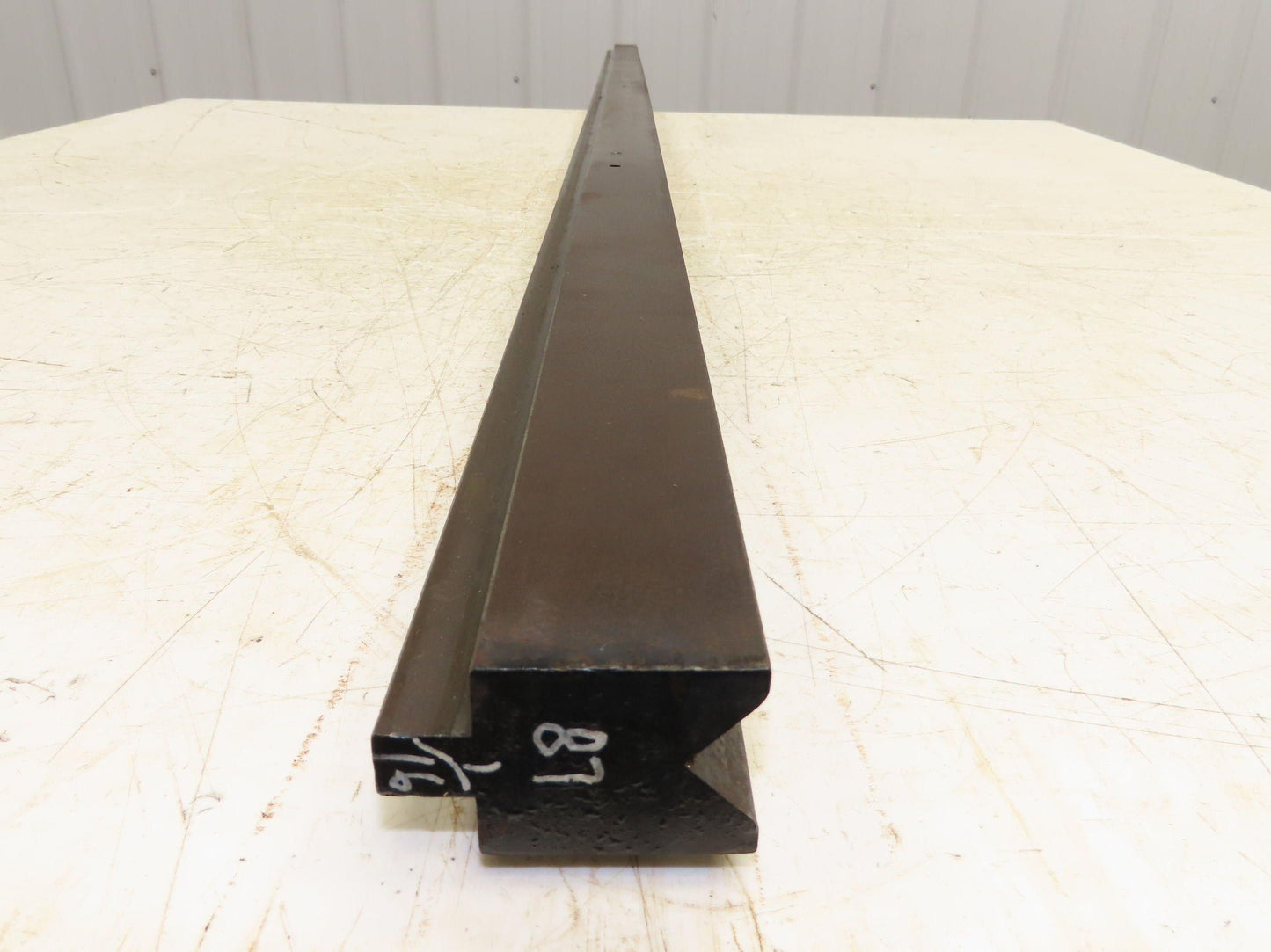 Press Brake Die 87-1/16" Long 90° V 15/16" W 1/2" D 1-3/4" H 1/2" Tang