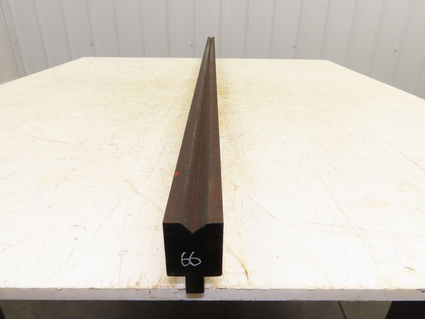 Press Brake Die 65-5/8" Long 90° V 1/2" W 5/16" D 1-3/4" H 1/2" Tang