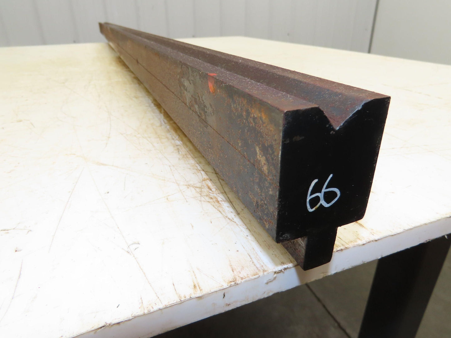 Press Brake Die 65-5/8" Long 90° V 1/2" W 5/16" D 1-3/4" H 1/2" Tang