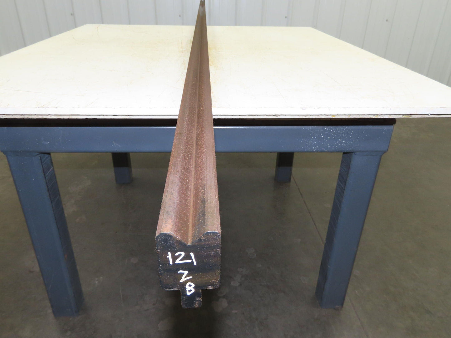 Press Brake Die 121" Long 90° V 3/4" W 3/8" D 1-7/16" H 1/2" Tang