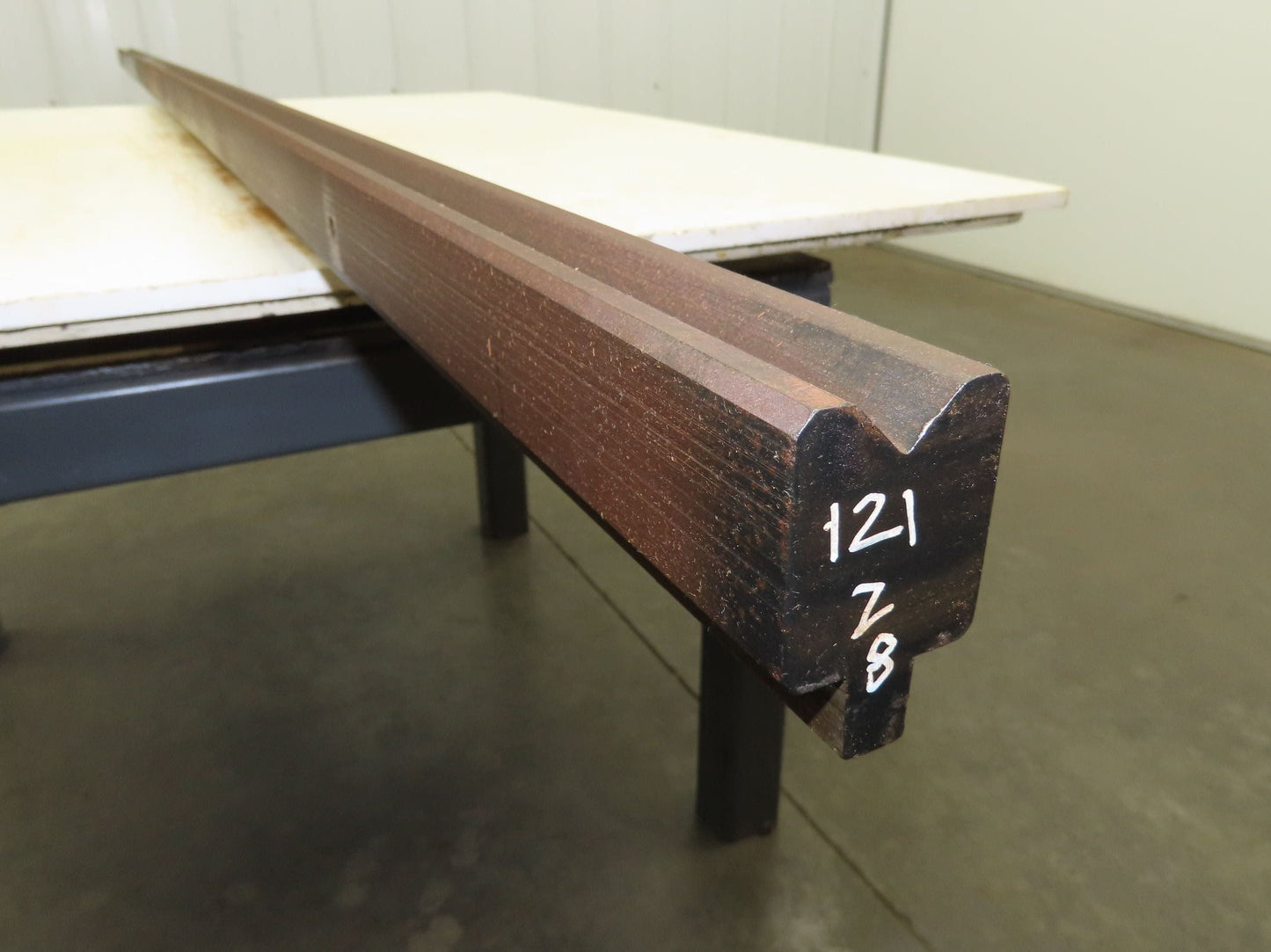 Press Brake Die 121" Long 90° V 3/4" W 3/8" D 1-7/16" H 1/2" Tang