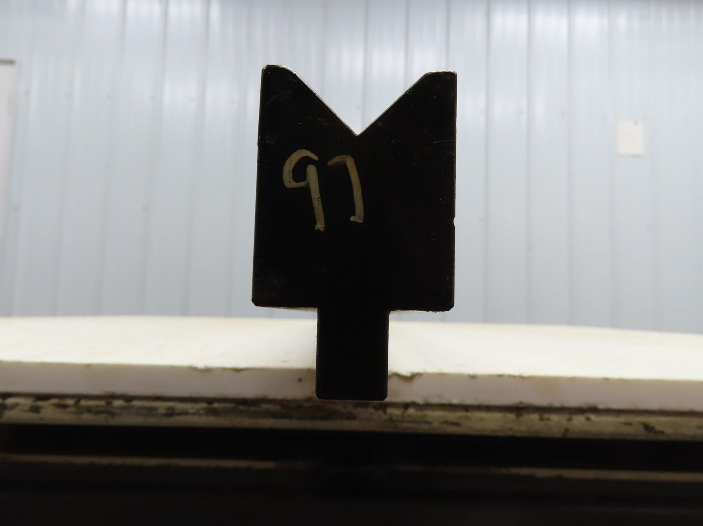 Press Brake Die 97" Long 90° V 15/16" W 1/2" D 1-3/4" H 1/2" Tang