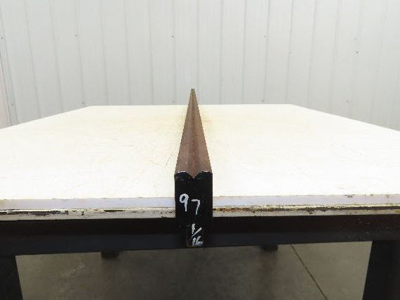 Press Brake Die 97-1/16" Long 90° V 5/16" W 3/16" D 1-3/4" H 1/2" Tang