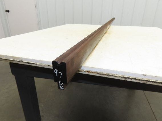 Press Brake Die 97-1/16" Long 90° V 5/16" W 3/16" D 1-3/4" H 1/2" Tang