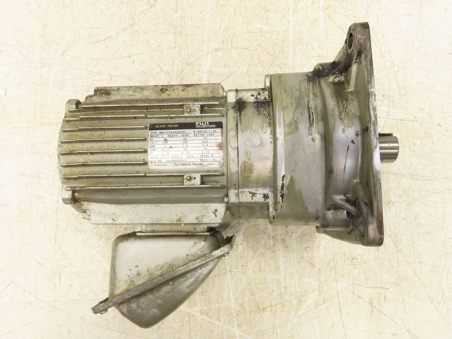 Fuji MGX1FS04A045HZ Parallel Shaft Gearmotor 45:1 Reducer 40rpm 400W 220V 3PH
