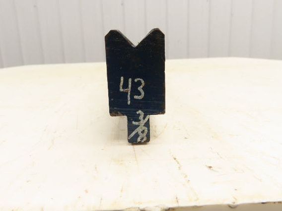 Press Brake Die 43-1/2" Long 90° V 11/16" W 5/16" D 1-13/16" H 1/2" Tang