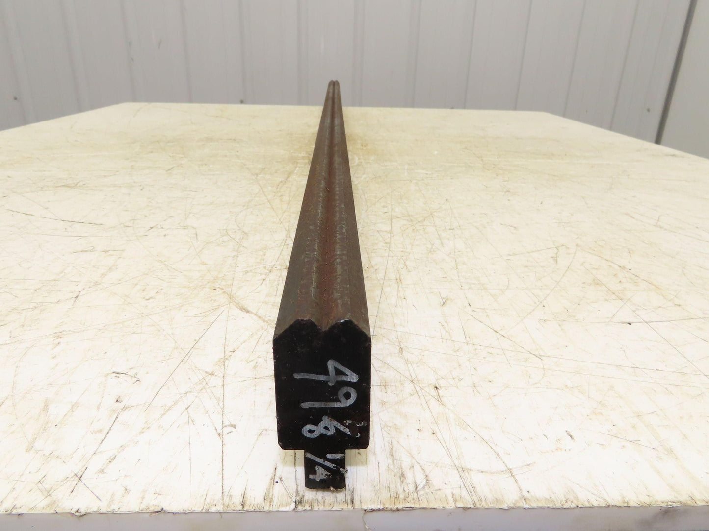 Press Brake Die 49-1/16" Long 90° V 1/4" W 1/8" D 1-3/4" H 1/2" Tang