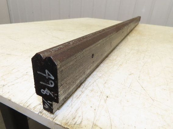 Press Brake Die 49-1/16" Long 90° V 1/4" W 1/8" D 1-3/4" H 1/2" Tang