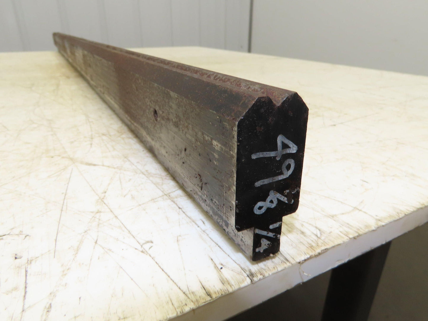 Press Brake Die 49-1/16" Long 90° V 1/4" W 1/8" D 1-3/4" H 1/2" Tang