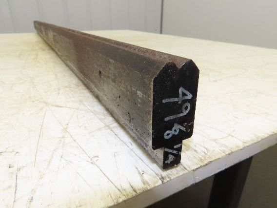 Press Brake Die 49-1/16" Long 90° V 1/4" W 1/8" D 1-3/4" H 1/2" Tang