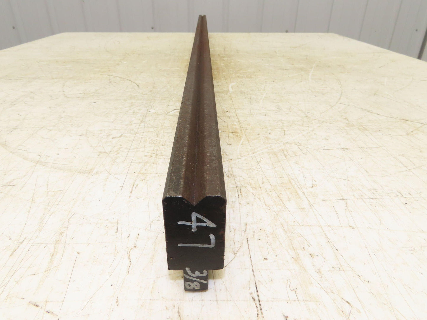 Press Brake Die 47" Long 90° V 3/8" W 1/4" D 1-3/4" H 1/2" Tang