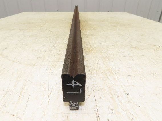 Press Brake Die 47" Long 90° V 3/8" W 1/4" D 1-3/4" H 1/2" Tang