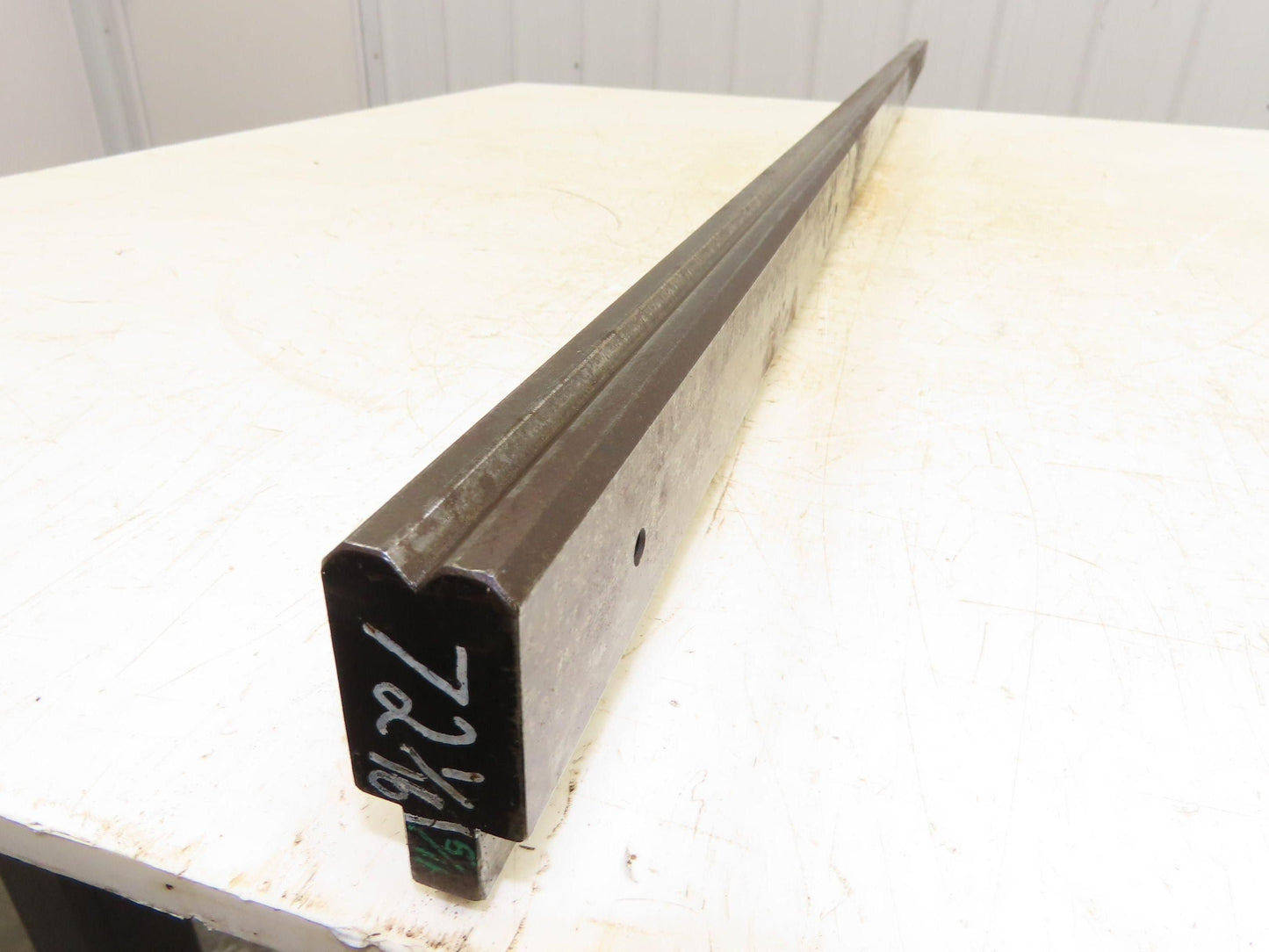 Press Brake Die 72-1/16" Long 90° V 5/16" W 5/32" D 1-3/4" H 1/2" Tang