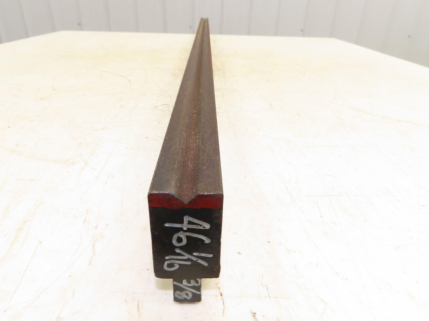 Press Brake Die 46-1/16" Long 90° V 3/8" W 5/32" D 1-3/4" H 1/2" Tang