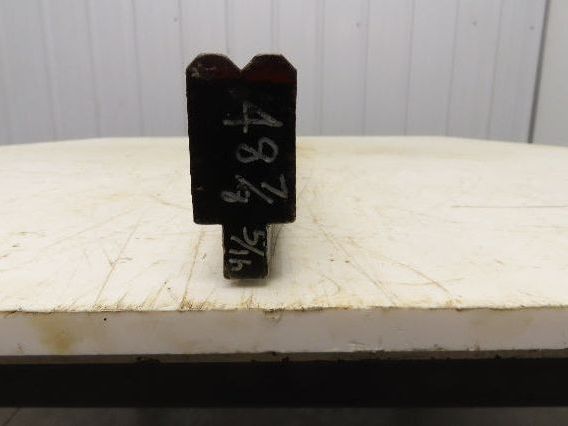 Press Brake Die 48-7/8" Long 90° V 5/16" W 1/8" D 1-3/4" H 1/2" Tang