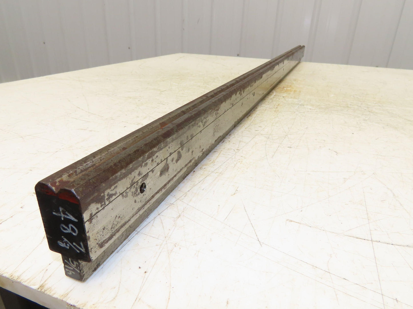 Press Brake Die 48-7/8" Long 90° V 5/16" W 1/8" D 1-3/4" H 1/2" Tang