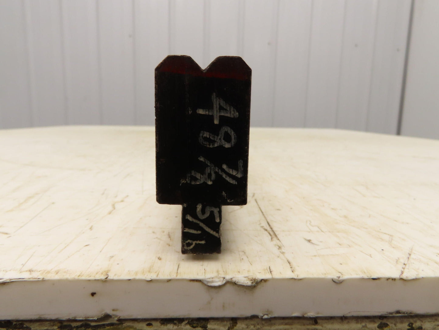 Press Brake Die 48-7/8" Long 90° V 5/16" W 1/8" D 1-3/4" H 1/2" Tang