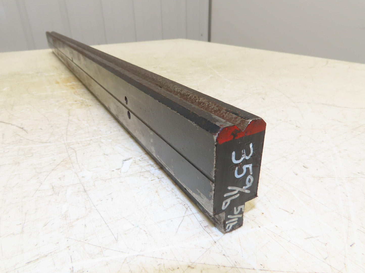 Press Brake Die 35-1/2" Long 90° V 5/16" W 3/16" D 1-3/4" H 1/2" Tang