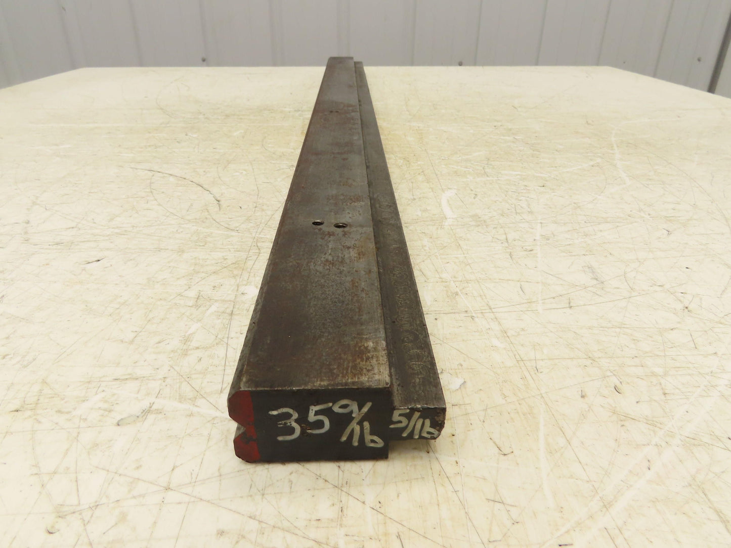 Press Brake Die 35-1/2" Long 90° V 5/16" W 3/16" D 1-3/4" H 1/2" Tang