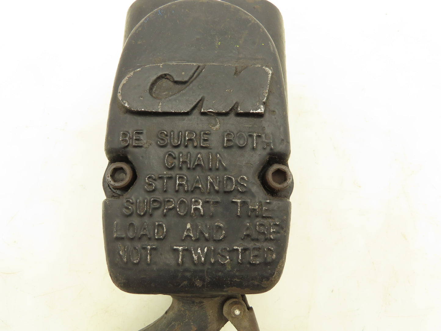CM Lodestar 2 Ton Lower Hook Block Assembly Double Chain Latch Black 627-860