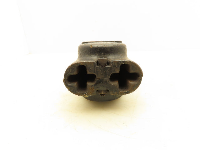 CM Lodestar 2 Ton Lower Hook Block Assembly Double Chain Latch Black 627-860
