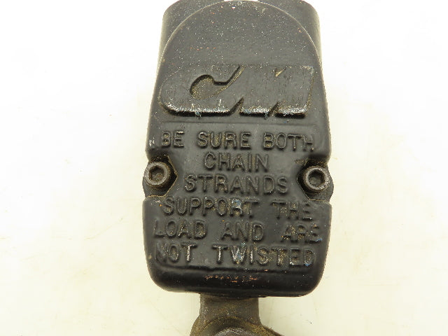 CM Lodestar 2 Ton Lower Hook Block Assembly Double Chain Latchlok Black 627-860