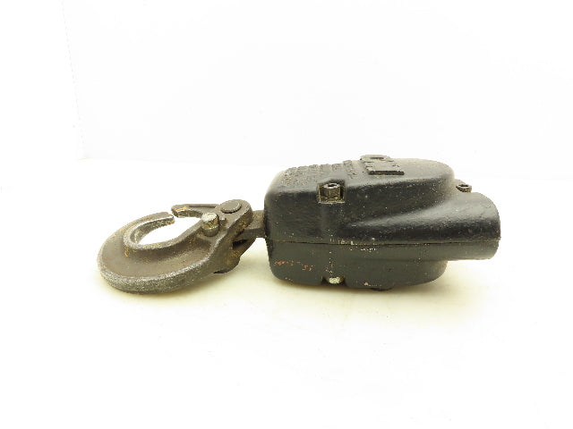 CM Lodestar 2 Ton Lower Hook Block Assembly Double Chain Latchlok Black 627-860