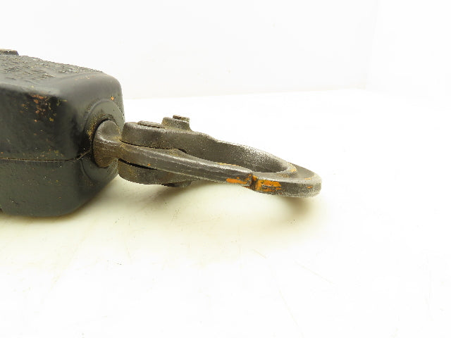 CM Lodestar 2 Ton Lower Hook Block Assembly Double Chain Latchlok Black 627-860