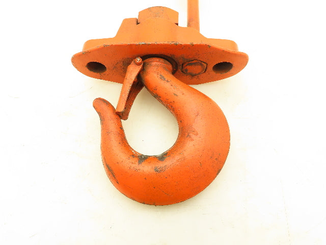 CM Lodestar 2 Ton Hoist Upper Rigid Hook Suspension Latch Hook Orange 627-710
