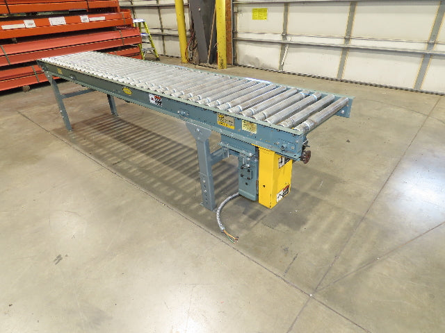 Hytrol 24"x 10' Accumulation Roller Conveyor 21"BF O-Ring Line Shaft Drive 64FPM