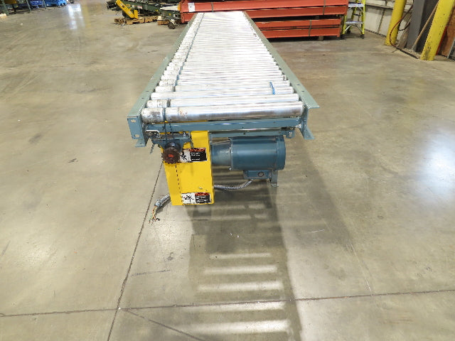 Hytrol 24"x 10' Accumulation Roller Conveyor 21"BF O-Ring Line Shaft Drive 64FPM