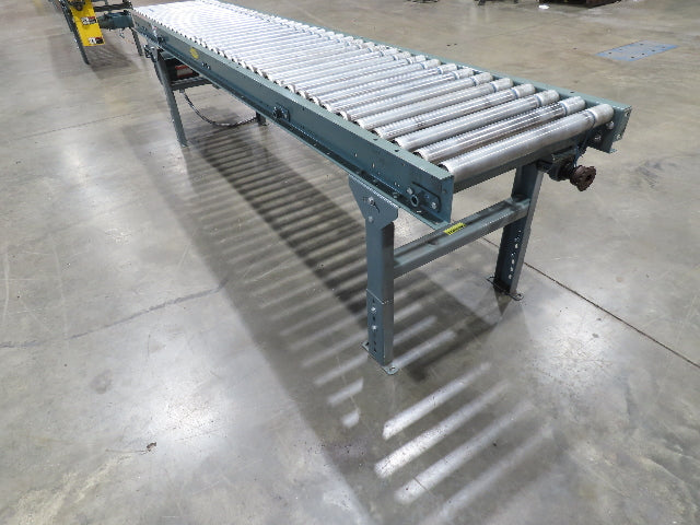 Hytrol 24"x 10' Accumulation Roller Conveyor 21"BF O-Ring Line Shaft Drive 64FPM