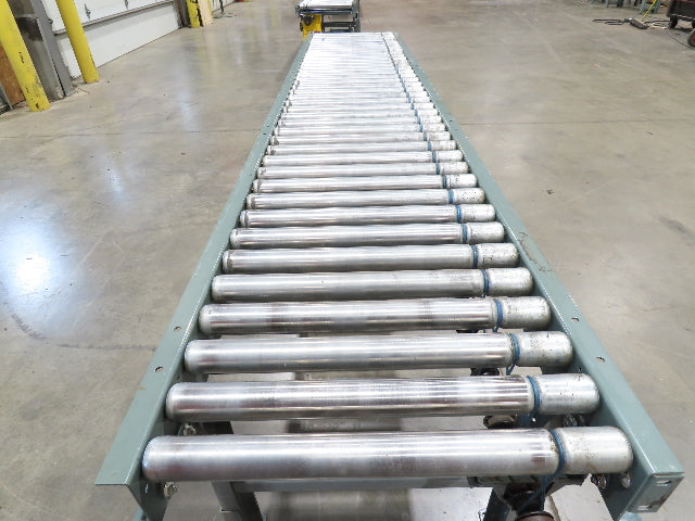 Hytrol 24"x 10' Accumulation Roller Conveyor 21"BF O-Ring Line Shaft Drive 64FPM