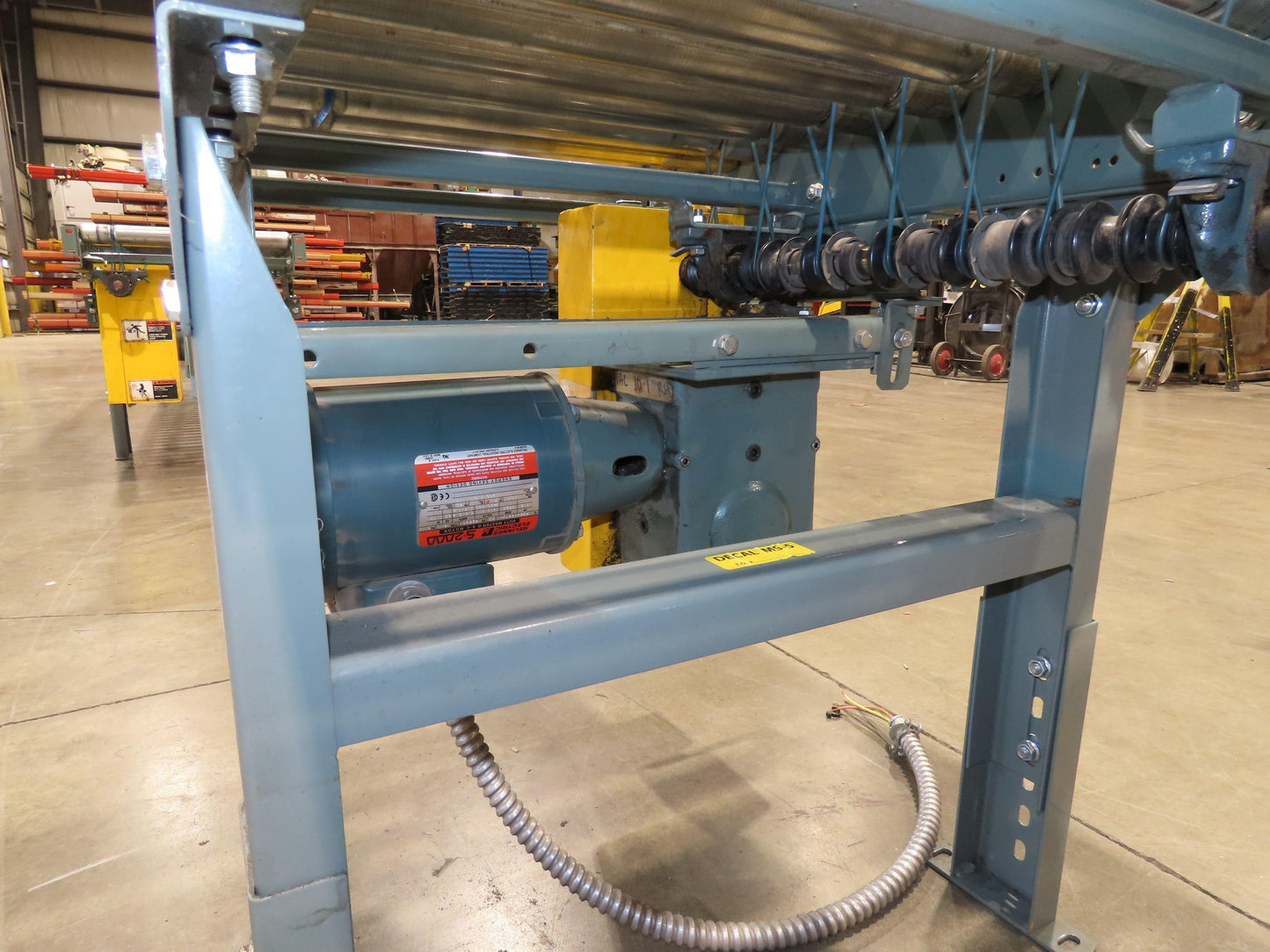 Hytrol 24"x 10' Accumulation Roller Conveyor 21"BF O-Ring Line Shaft Drive 64FPM