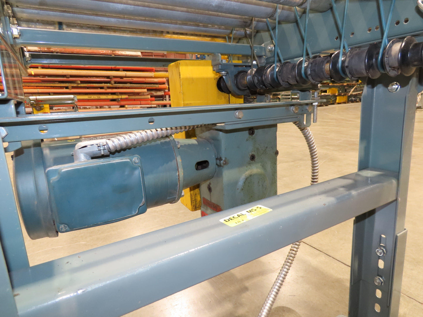 Hytrol 24"x 10' Accumulation Roller Conveyor 21"BF O-Ring Line Shaft Drive 64FPM