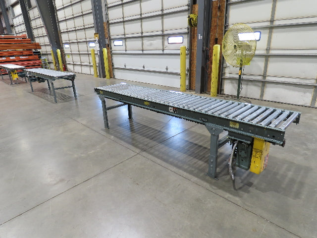 Hytrol 24"x 10' Accumulation Roller Conveyor 21"BF O-Ring Line Shaft Drive 64FPM