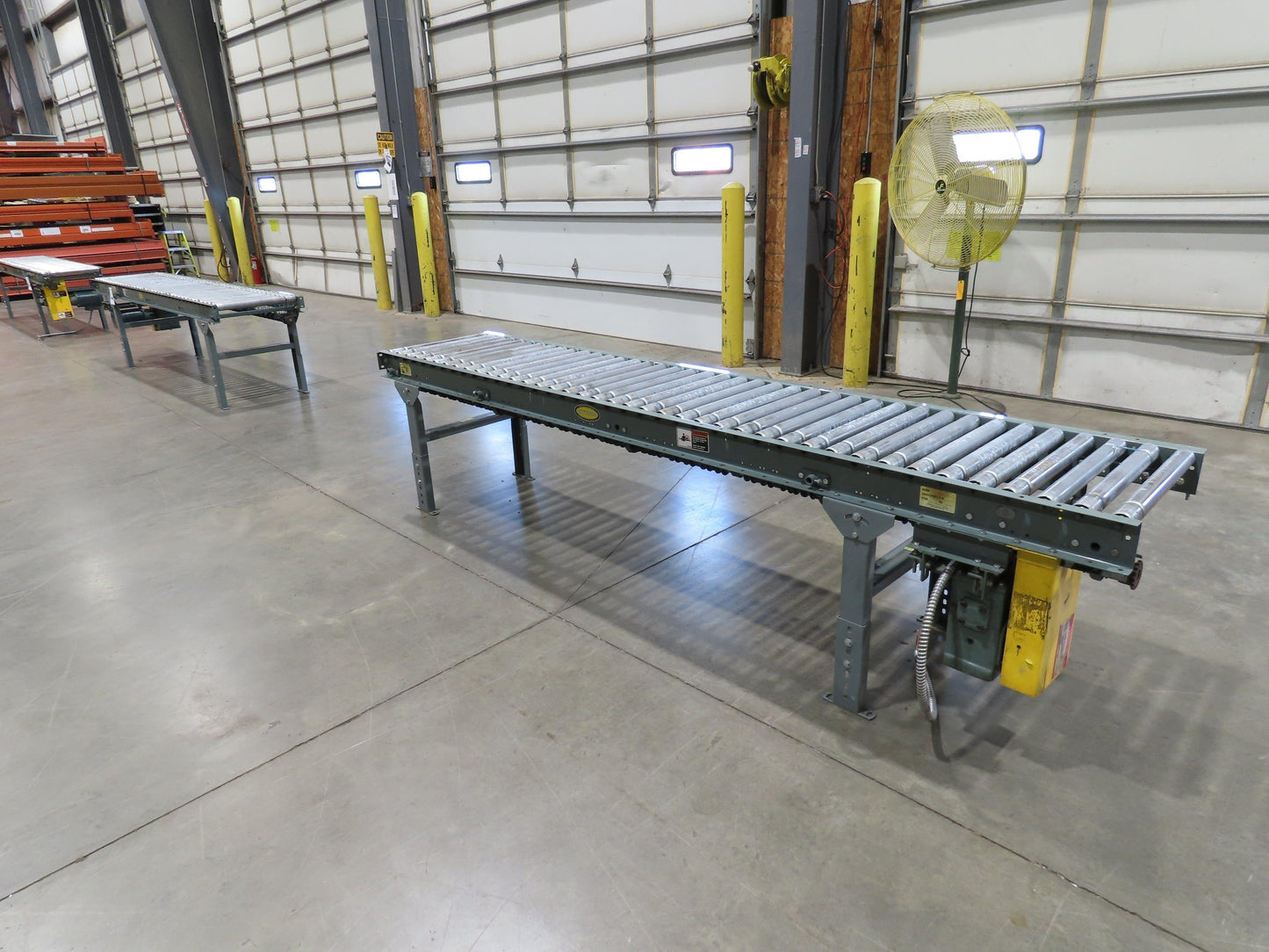 Hytrol 24"x 10' Accumulation Roller Conveyor 21"BF O-Ring Line Shaft Drive 64FPM