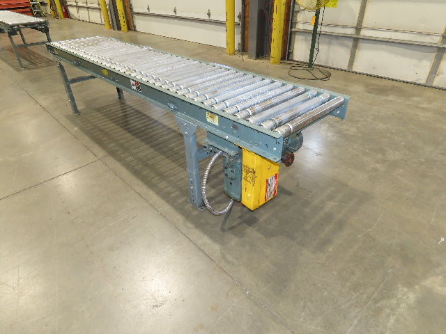 Hytrol 24"x 10' Accumulation Roller Conveyor 21"BF O-Ring Line Shaft Drive 64FPM