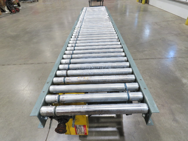 Hytrol 24"x 10' Accumulation Roller Conveyor 21"BF O-Ring Line Shaft Drive 64FPM