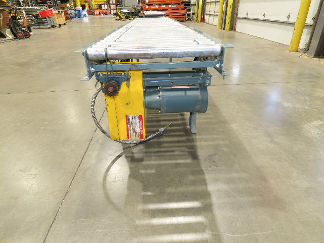 Hytrol 24"x 10' Accumulation Roller Conveyor 21"BF O-Ring Line Shaft Drive 64FPM