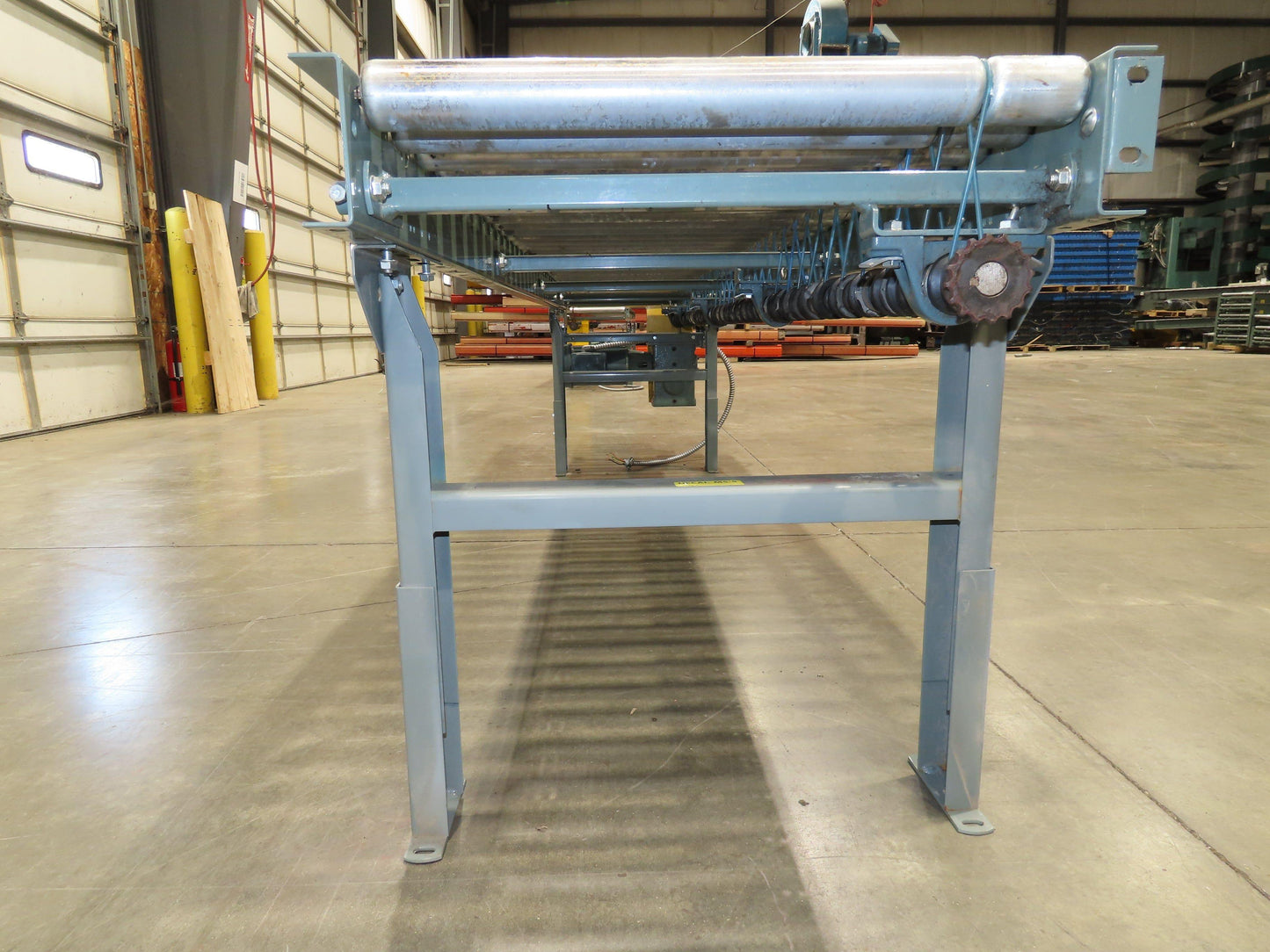 Hytrol 24"x 10' Accumulation Roller Conveyor 21"BF O-Ring Line Shaft Drive 64FPM