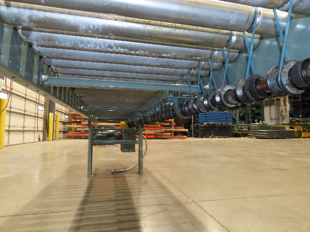 Hytrol 24"x 10' Accumulation Roller Conveyor 21"BF O-Ring Line Shaft Drive 64FPM