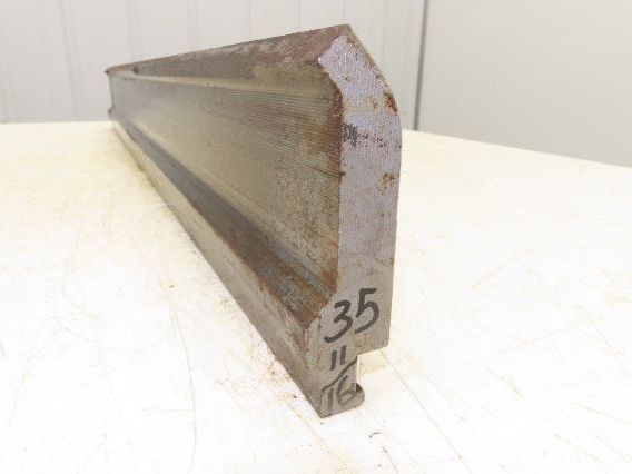 Press Brake Gooseneck Punch Die 35-3/4" L 90° V 1/2" Finger 3-5/8" H Safety Tang
